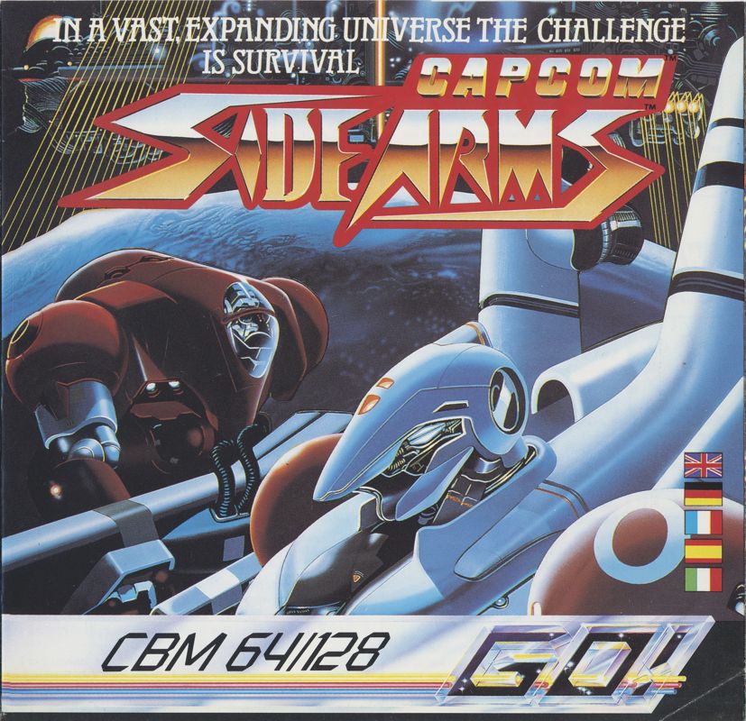 Side Arms box art for Commodore 64